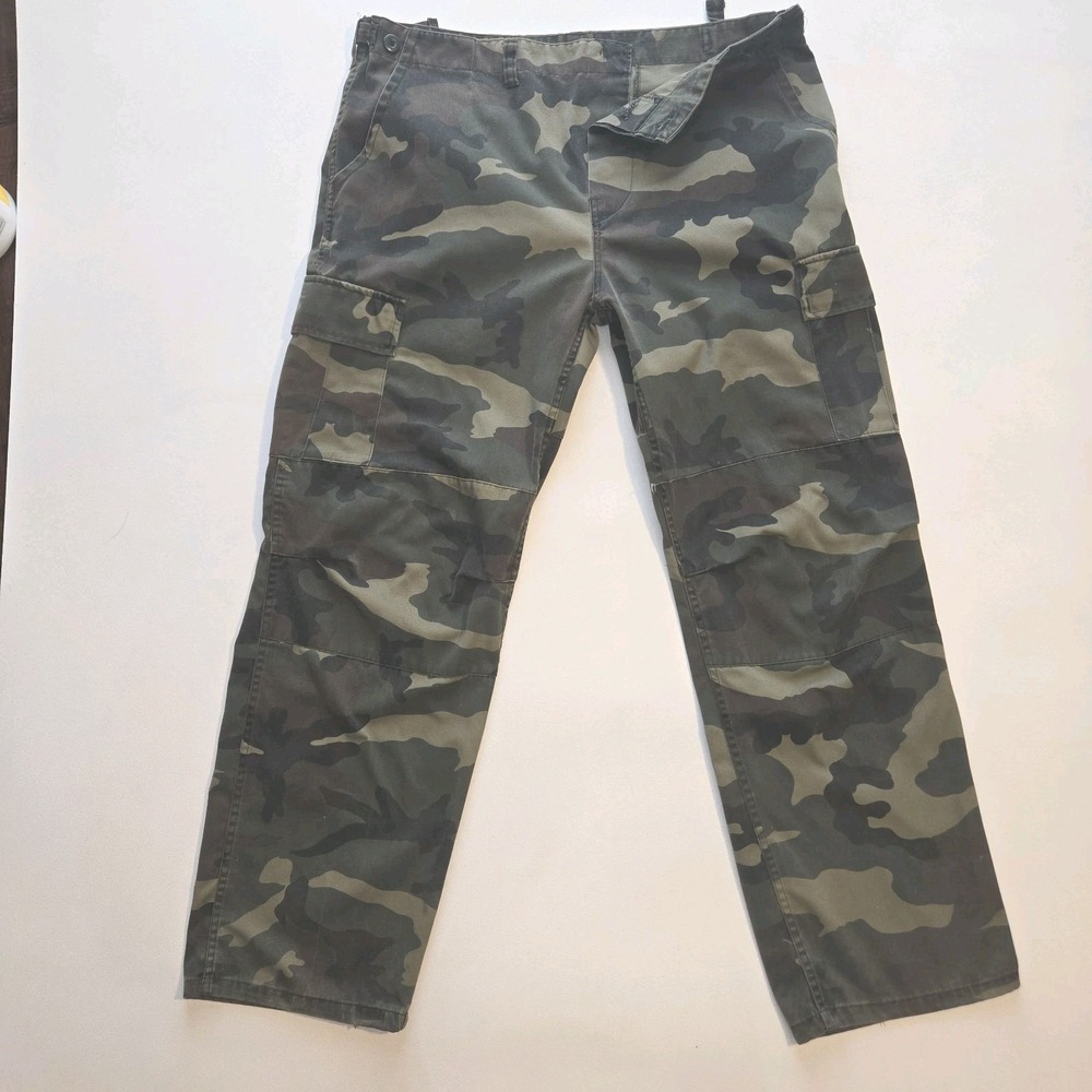 Vintage Winchester Men's 40x31 Woodland Camo Cargo Hunting Pants Reinforced